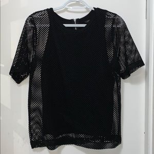 Black Mesh Top